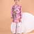 Pink floral printed cotton kurta set