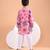 Pink floral printed cotton kurta set