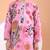 Pink floral printed cotton kurta set