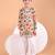 Off white printed cotton kurta set