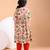 Off white floral printed cotton cape set