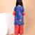 Royal blue floral printed cotton kurti set