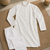 White color white embroidery thread work with multi sequence silk men's kurta payjama set