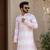 Pink color embroidery work & shading print cotton men's kurta payjama set