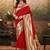 Red paithani silk with zari weaving trational wear saree