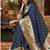 Navy blue paithani silk with zari weaving trational wear saree