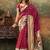 Wine paithani silk with zari weaving trational wear saree