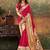 Blood red paithani silk with zari weaving trational wear saree