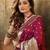 Wine paithani silk with zari weaving trational wear saree