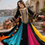 Multicolor Navratri Bandhani Mirror Work Lehenga Choli Set