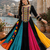 Multicolor Navratri Bandhani Mirror Work Lehenga Choli Set