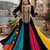 Multicolor Navratri Bandhani Mirror Work Lehenga Choli Set