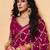 Magenta frandy fabric with sequince heavy embroidery work designer saree