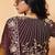 Shaded brown & antique gold organza satin with sequince heavy embroidery work designer saree