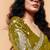 Olive organza satin with sequince heavy embroidery work designer saree