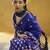 Navy blue  purple pure satin handloom weaving festival wear saree