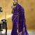 Dark purple pure satin handloom weaving festival wear saree
