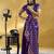 Dark purple pure satin handloom weaving festival wear saree