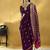 Wine  purple pure satin handloom weaving festival wear saree