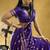 Dark purple pure satin handloom weaving festival wear saree