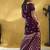 Wine  purple pure satin handloom weaving festival wear saree