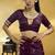 Wine  purple pure satin handloom weaving festival wear saree