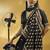 Black  purple pure satin handloom weaving festival wear saree