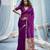 Magenta munga silk blend handloom saree & contrast weaving border with tissue pallu