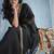 Black munga silk blend handloom saree & contrast weaving border with tissue pallu