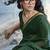 Rama green munga silk blend handloom saree & contrast weaving border with tissue pallu
