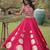 Pink Navratri special Roman SilkBlend Gota Work Lehenga Choli Set