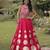 Pink Navratri special Roman SilkBlend Gota Work Lehenga Choli Set