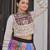 Multicolor Navratri Special Cotton Printed Gota Patti Mirror Work Lehenga Choli Set