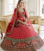 Embellished Semi-Stitched Lehenga & Unstitched Blouse With Dupatta