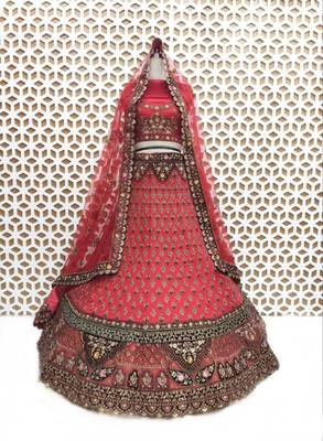 Embellished Semi-Stitched Lehenga & Unstitched Blouse With Dupatta 2