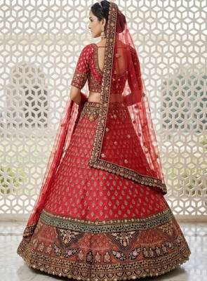 Embellished Semi-Stitched Lehenga & Unstitched Blouse With Dupatta 3