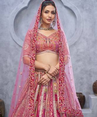 Embellished Sequinned Semi-Stitched Lehenga & Unstitched Blouse With Dupatta 2