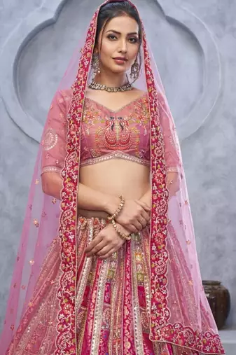 Embellished Sequinned Semi-Stitched Lehenga & Unstitched Blouse With Dupatta