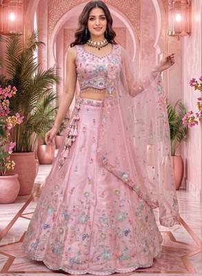Embroidered Sequinned Ready to Wear Lehenga & Blouse With Dupatta 2