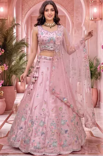 Embroidered Sequinned Ready to Wear Lehenga & Blouse With Dupatta
