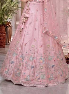 Embroidered Sequinned Ready to Wear Lehenga & Blouse With Dupatta 4