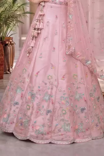 Embroidered Sequinned Ready to Wear Lehenga & Blouse With Dupatta
