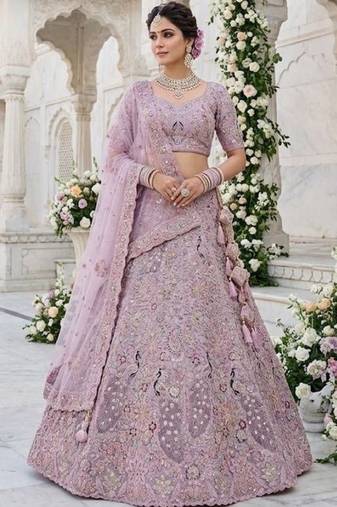 Embellished Sequinned Semi-Stitched Lehenga & Unstitched Blouse With Dupatta