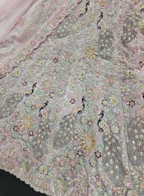 Embellished Sequinned Semi-Stitched Lehenga & Unstitched Blouse With Dupatta 2