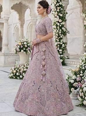 Embellished Sequinned Semi-Stitched Lehenga & Unstitched Blouse With Dupatta 3