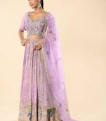 Embroidered Thread Work Ready to Wear Lehenga & Blouse With Dupatta