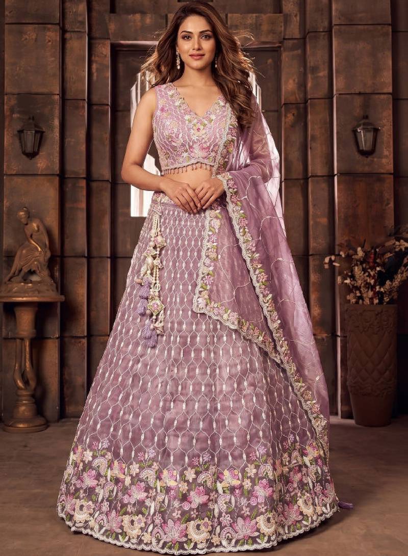 Embellished Sequinned Ready to Wear Lehenga & Blouse With Dupatta