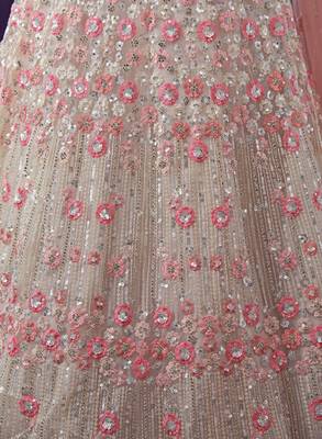 Embroidered Sequinned Semi-Stitched Lehenga & Unstitched Blouse With Dupatta 3