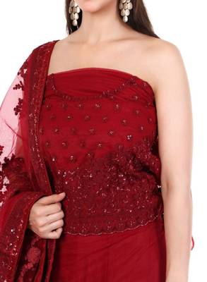 Embellished Sequinned Semi-Stitched Lehenga & Blouse With Dupatta 2