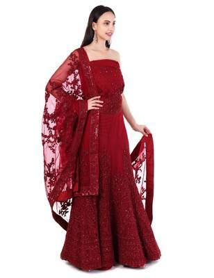 Embellished Sequinned Semi-Stitched Lehenga & Blouse With Dupatta 3